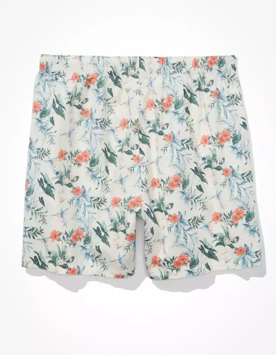 Shorts De Bain American Eagle AEO Tropical Stretch Pocket Rose Homme | RZH-40218498